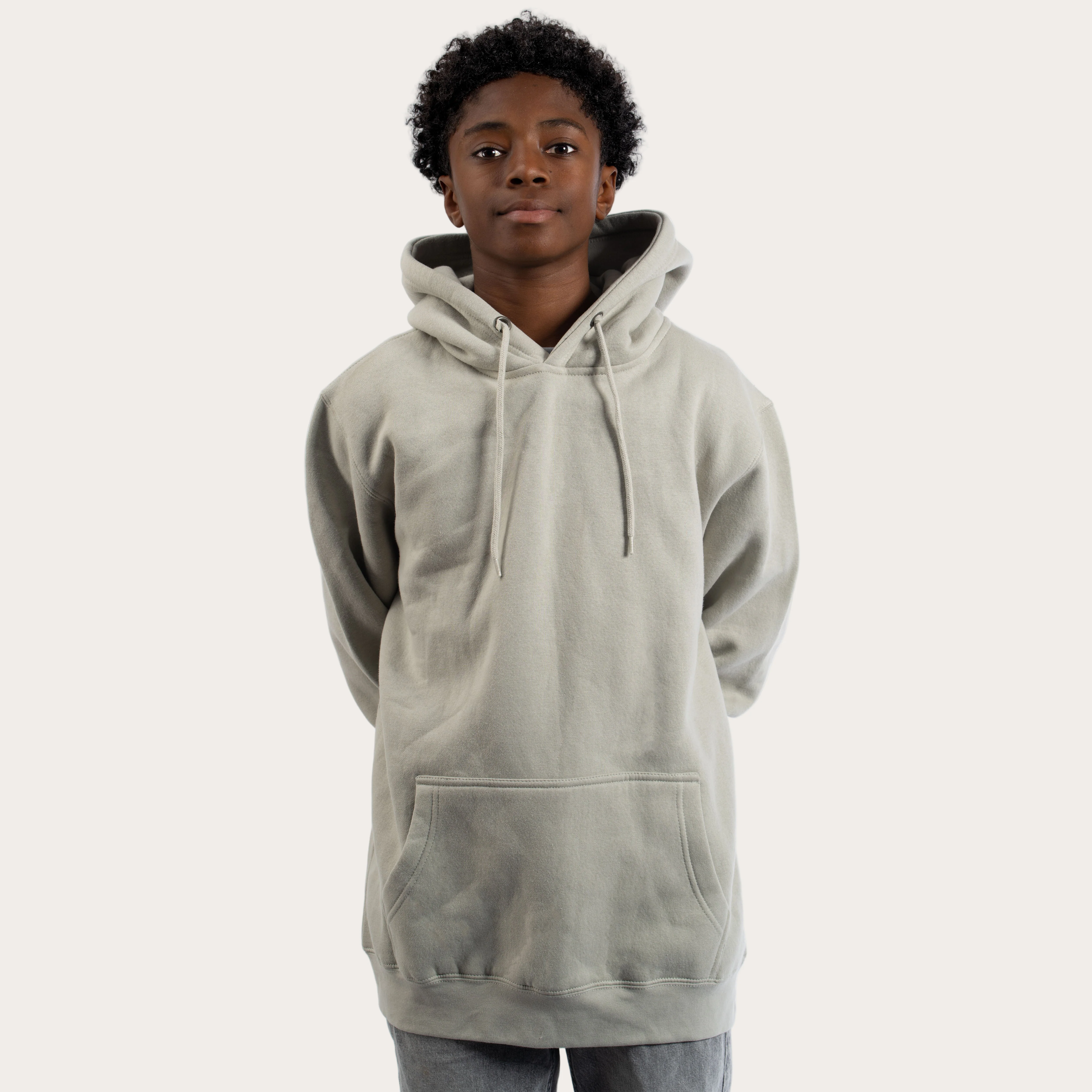 Hoodie gris logo Rubber - Image 3