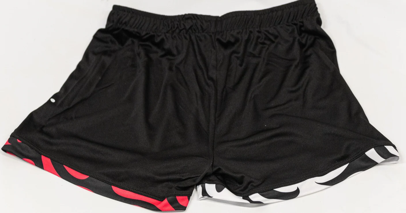 Short d'entraînement joueuse Noir et Rose enfant BBH - Image 2