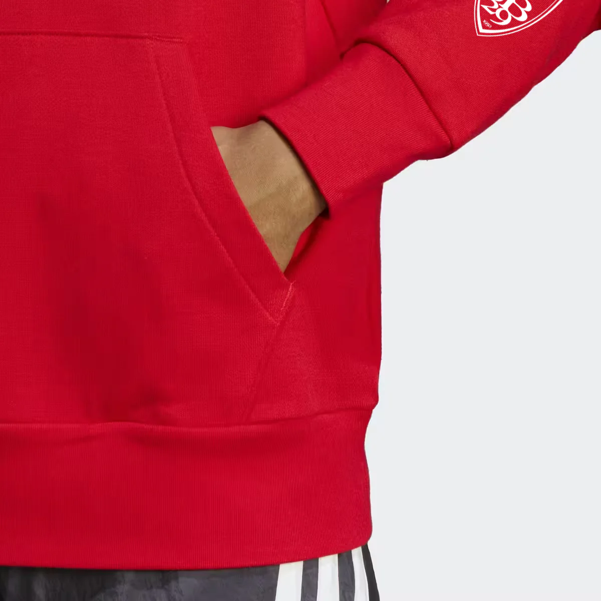 Sweat à capuche rouge homme - Image 3