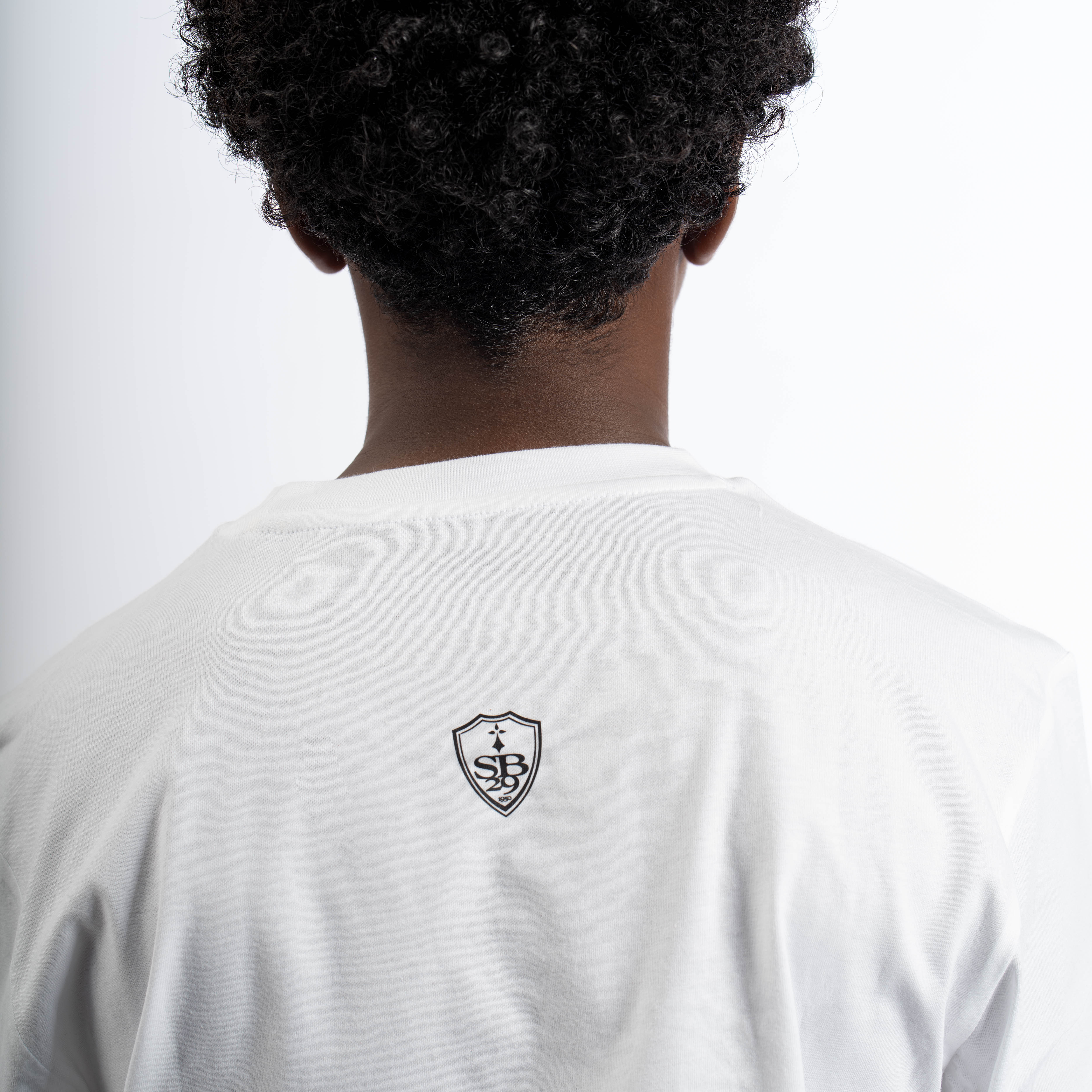 T-shirt blanc homme logo adidas noir - Image 3