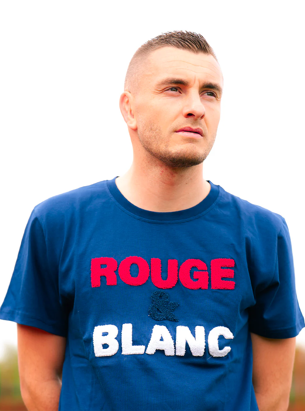 Tee-shirt Bleu Marine "Rouge & Blanc" - Image 4